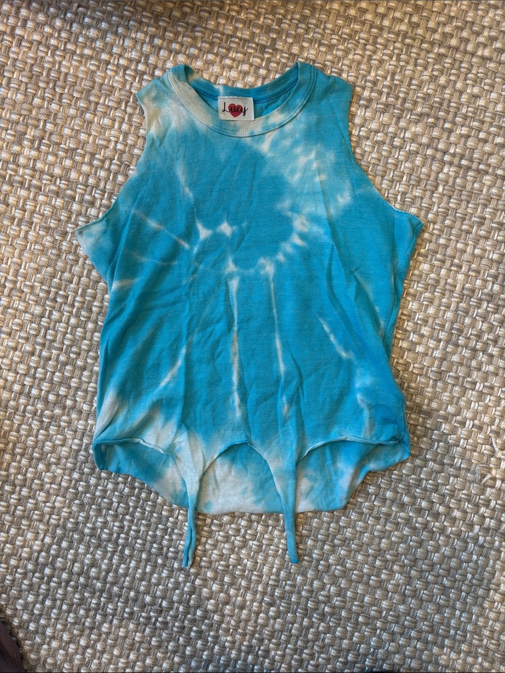 Lucy Blue Tie-Dye Tank Top